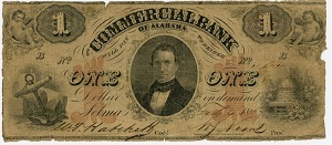Selma Alabama 1857 Commercial Bank Dollar note