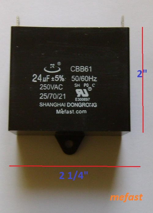 CBB61 Capacitor 24uF 250VAC