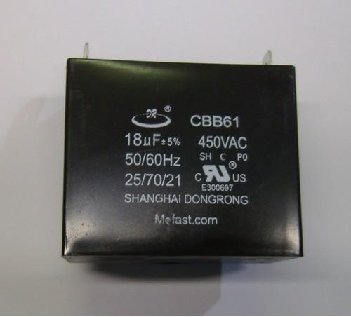 Generator Capacitor CBB61 18uF 450 VAC