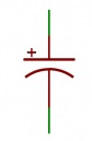 Polorized capacitor symbol
